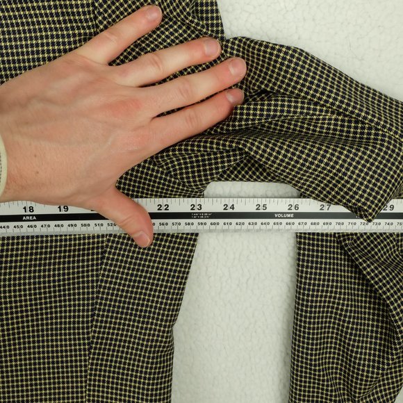 Hugo Boss Mens Blazer Jacket 44L Tall Black Yellow Loro Piana Super 100s Check - Picture 8 of 15